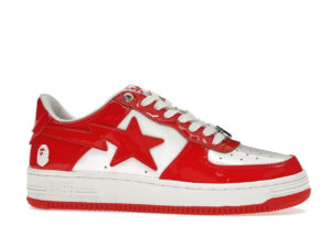 Bape Sta Patent Leather White Red.jpg