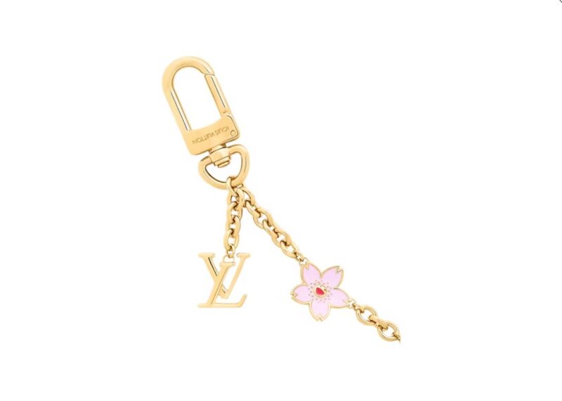 Cherry Blossom Bag Chain Gold 1.jpg